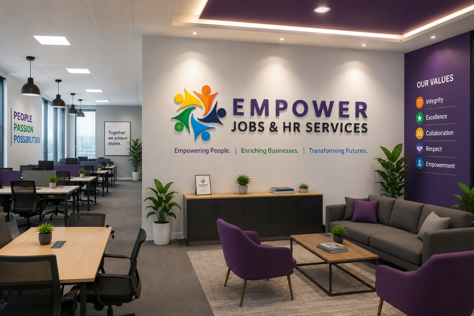 Collaborative corporate team at work